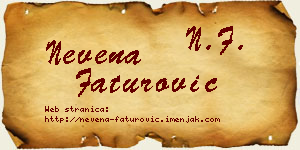 Nevena Faturović vizit kartica